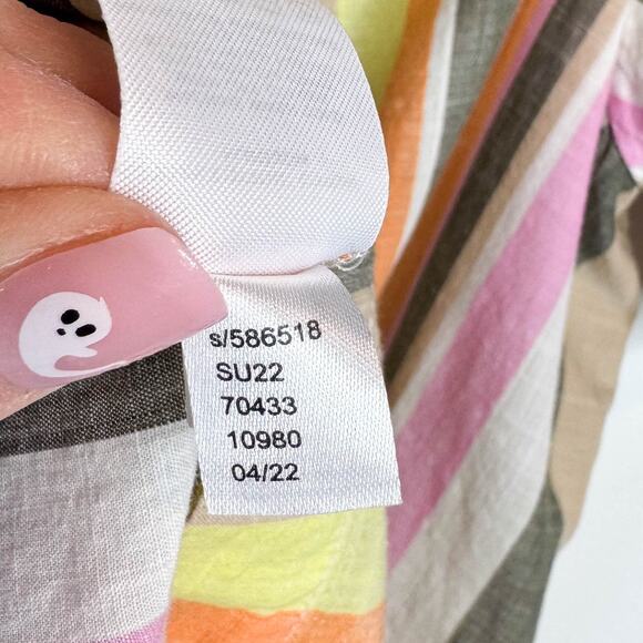 NWOT LOFT Striped Tee Shirt square neck 100% cotton A-line 3213 - Picture 7 of 8